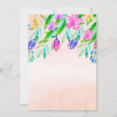 Farbige Blume Frühjahrsdusche Einladung (Rückseite)