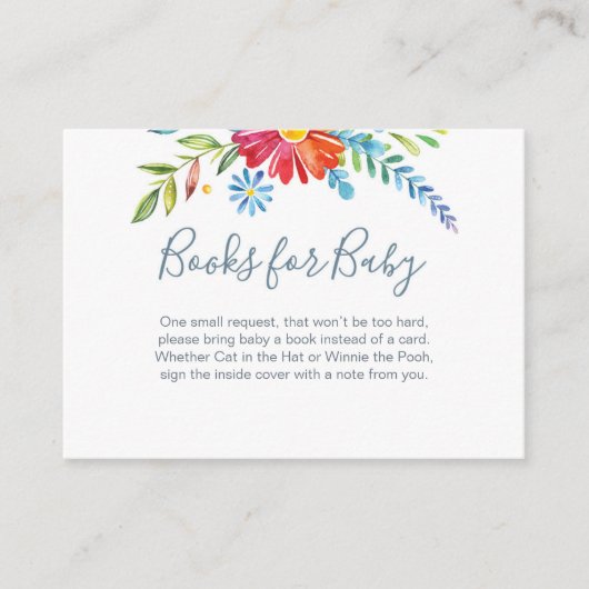 Farbige Blume für Babysteckkarte Begleitkarte (Vorderseite)