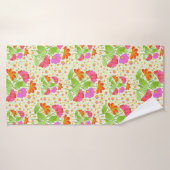 Farbige Blume für große Pop Rosa und orange blassg Badehandtuch (Badehandtuch)