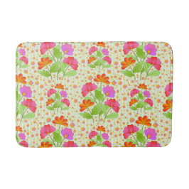 Farbige Blume für große Pop Rosa und orange blassg Badematte