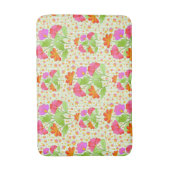 Farbige Blume für große Pop Rosa und orange blassg Badematte (Vorderseite Vertikal)