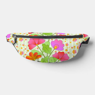 Farbige Blume für große Pop Rosa und orange blassg Bauchtasche