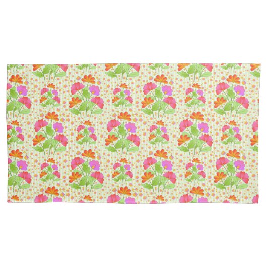 Farbige Blume für große Pop Rosa und orange blassg Kissenbezug (Vorderseite)