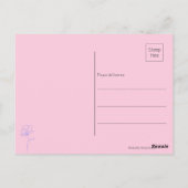 Farbige Blume für mein Valentin Postkarte (Rückseite)