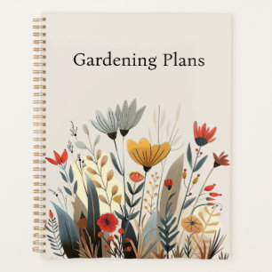Farbige Blume Gartenarbeit Planer
