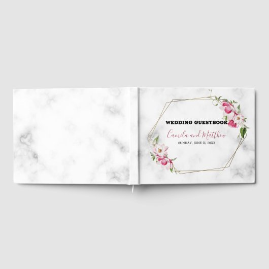 Farbige Blume Gästebuch (Voll)