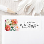 Farbige Blume geben den Aufkleber zurück (Insitu)