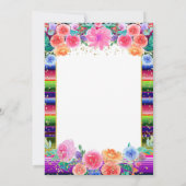 Farbige Blume Geburtstag Fiesta Party Einladung (Rückseite)