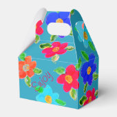 Farbige Blume Gemustert Geschenkschachtel (Rückseite)
