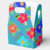Farbige Blume Gemustert Geschenkschachtel (Geöffnet)