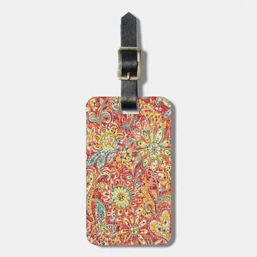 Farbige Blume Gepäckanhänger (Vorderseite vertikal)