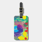 Farbige Blume Gepäckanhänger (Vorderseite vertikal)