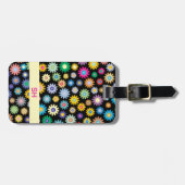 Farbige Blume Gepäckanhänger (Vorderseite horizontal)