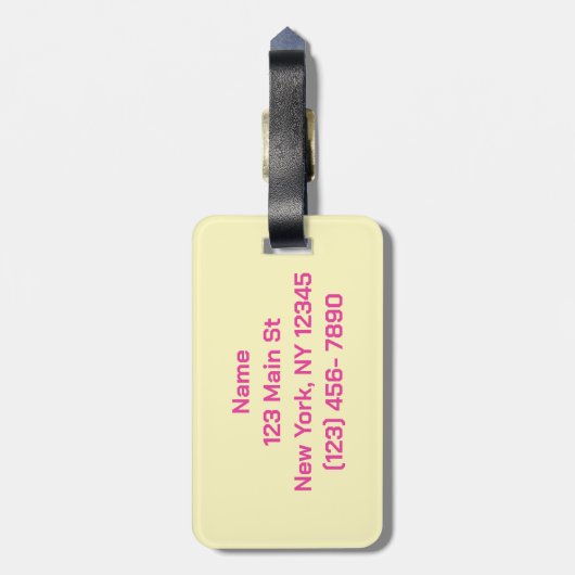 Farbige Blume Gepäckanhänger (Rückseite vertikal)