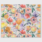 Farbige Blume Geschenkpapier (Flach)