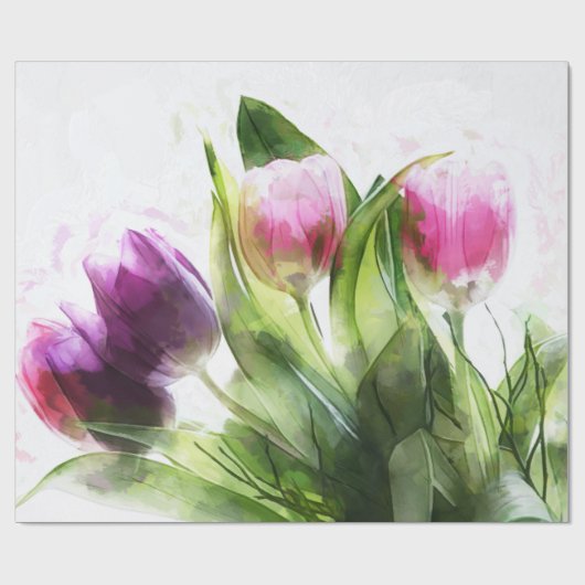 Farbige Blume Geschenkpapier (Flach)