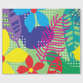 Farbige Blume Geschenkpapier (Flach)