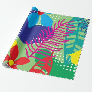 Farbige Blume Geschenkpapier