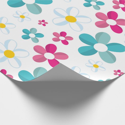 Farbige Blume Geschenkpapier (Ecke)