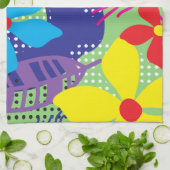 Farbige Blume Geschirrtuch (Gefaltet)