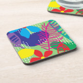 Farbige Blume Getränkeuntersetzer (Linke Seite)