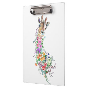 Farbige Blume Giraffe Zwischenablage - Malerei Klemmbrett