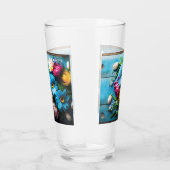 Farbige Blume Glas (Rechts)
