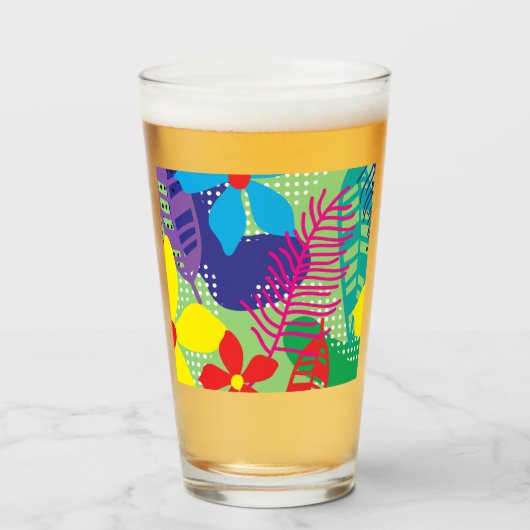 Farbige Blume Glas (Vorne (Gefüllt))