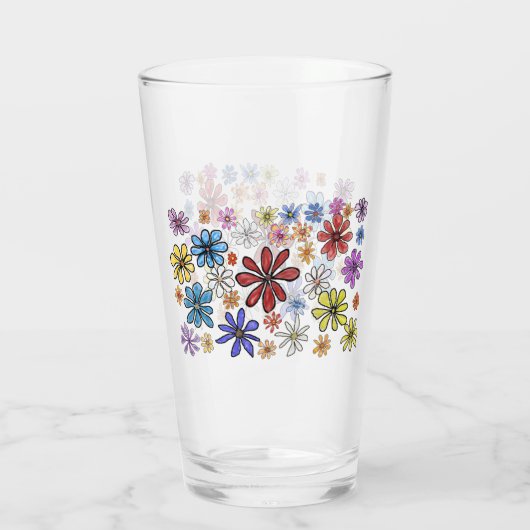 Farbige Blume Glas (Rückseite)