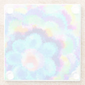 Farbige Blume Glasuntersetzer (Rückseite)