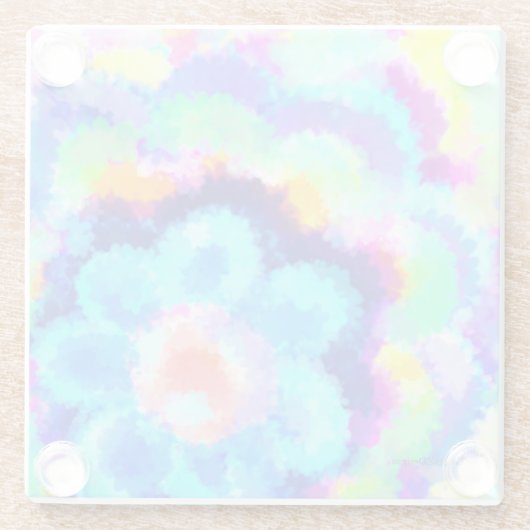 Farbige Blume Glasuntersetzer (Rückseite)