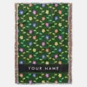 Farbige Blume, grüner Hintergrund, schwarz Decke (Vorderseite Vertikal)