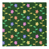 Farbige Blume, grüner Hintergrund, schwarz Würfel (Rechts)