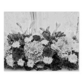 Farbige Blume Gummistempel (Prägung)