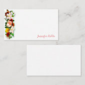 Farbige Blume Handgeschriebene Vorlage (Vorne/Hinten)