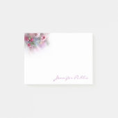 Farbige Blume Handgeschriebene Vorlage Post-it Klebezettel (Vorderseite)