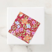 Farbige Blume, Himbeerrosa, Geschenkanhänger (Beispiel)