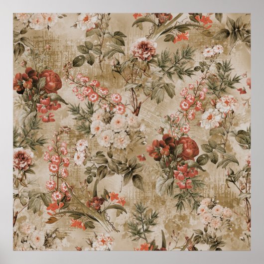 farbige Blume Hintergrund. Aquarell Illustrati Poster (Vorne)