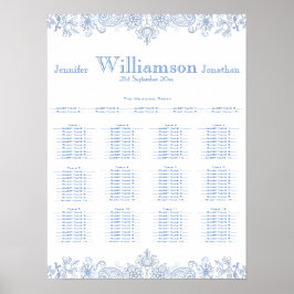 Farbige Blume - Hochzeitdiagramm für Folianten Poster