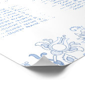 Farbige Blume - Hochzeitdiagramm für Folianten Poster (Ecke)