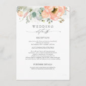 Farbige Blume Hochzeitsinformationen Begleitkarte (Vorderseite)