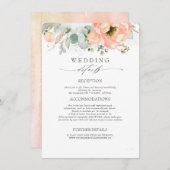 Farbige Blume Hochzeitsinformationen Begleitkarte (Vorne/Hinten)