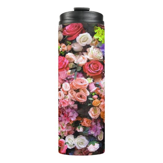 Farbige Blume im Blumenstrauß Thermosbecher (Vorderseite)