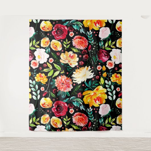 Farbige Blume im englischen Garten Wandteppich (Vorderseite)