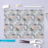 Farbige Blume im grauen Hintergrund Seidenpapier (Handwerk)