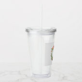 Farbige Blume im Kreis Acryltrinkbecher (Rechts)