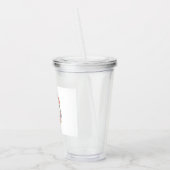 Farbige Blume im Kreis Acryltrinkbecher (Links)