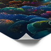 Farbige Blume im Wald Poster (Ecke)