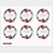 Farbige Blume in Aquarellfarben Runder Aufkleber (Blatt)