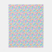 Farbige Blume in funkelnden Sternen Fleecedecke (Vorderseite)